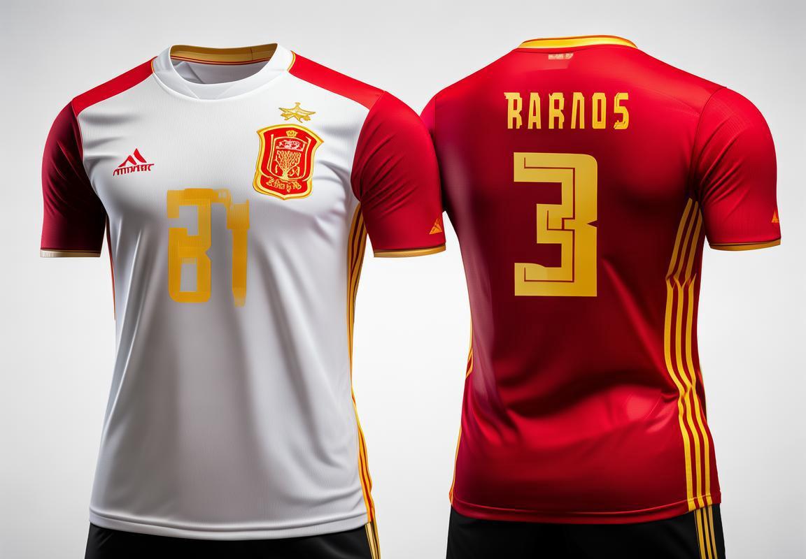 Camiseta Oficial Sergio Ramos España Mizuno con Descuento